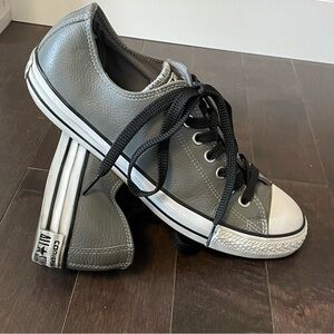Converse Chuck Taylor All Star Low Top Grey Leather Men 9.5 Women 11.5